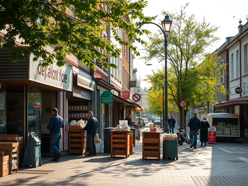 Tablica z ogłoszeniami o pracę w Białymstoku, z wyróżnionymi ofertami: nauczyciel, murarz, kierowca