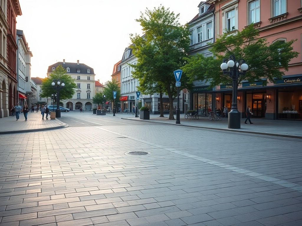Ilustracja symbolizująca rozwój Białegostoku: pociąg na tle zielonego miasta i znaku drogowego, symbolizująca inwestycje, ekologię i bezpieczeństwo.