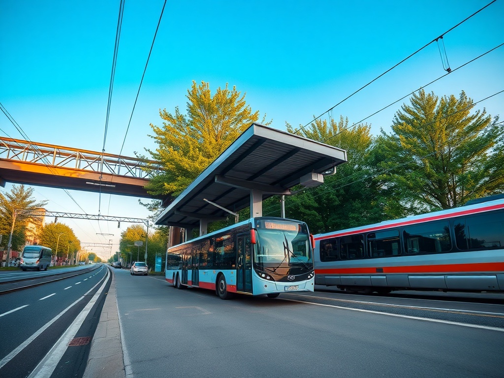 Mapa Polski z zaznaczonym Białymstokiem i liniami kolejowymi, symbolizująca rozwój transportu i nowe połączenia.