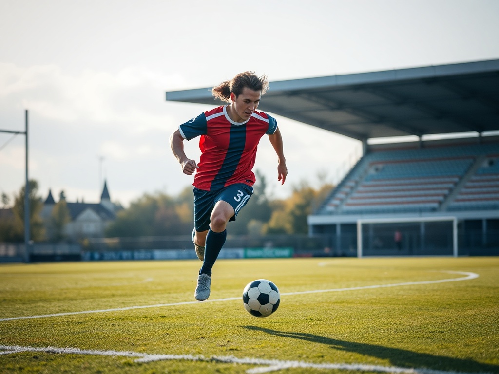 Piłkarze Jagiellonii Białystok na boisku podczas meczu, w tle widownia z "Młodą Ultry" i logotyp klubu.